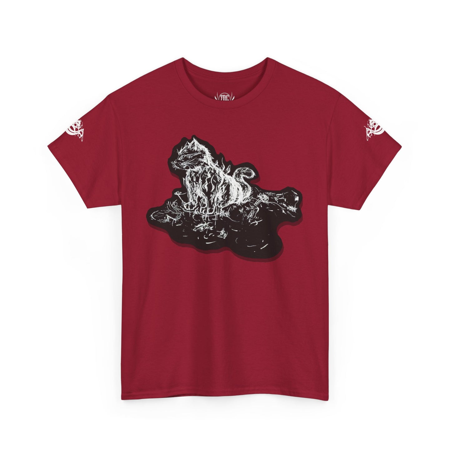 Flames Cat Abstract Tee