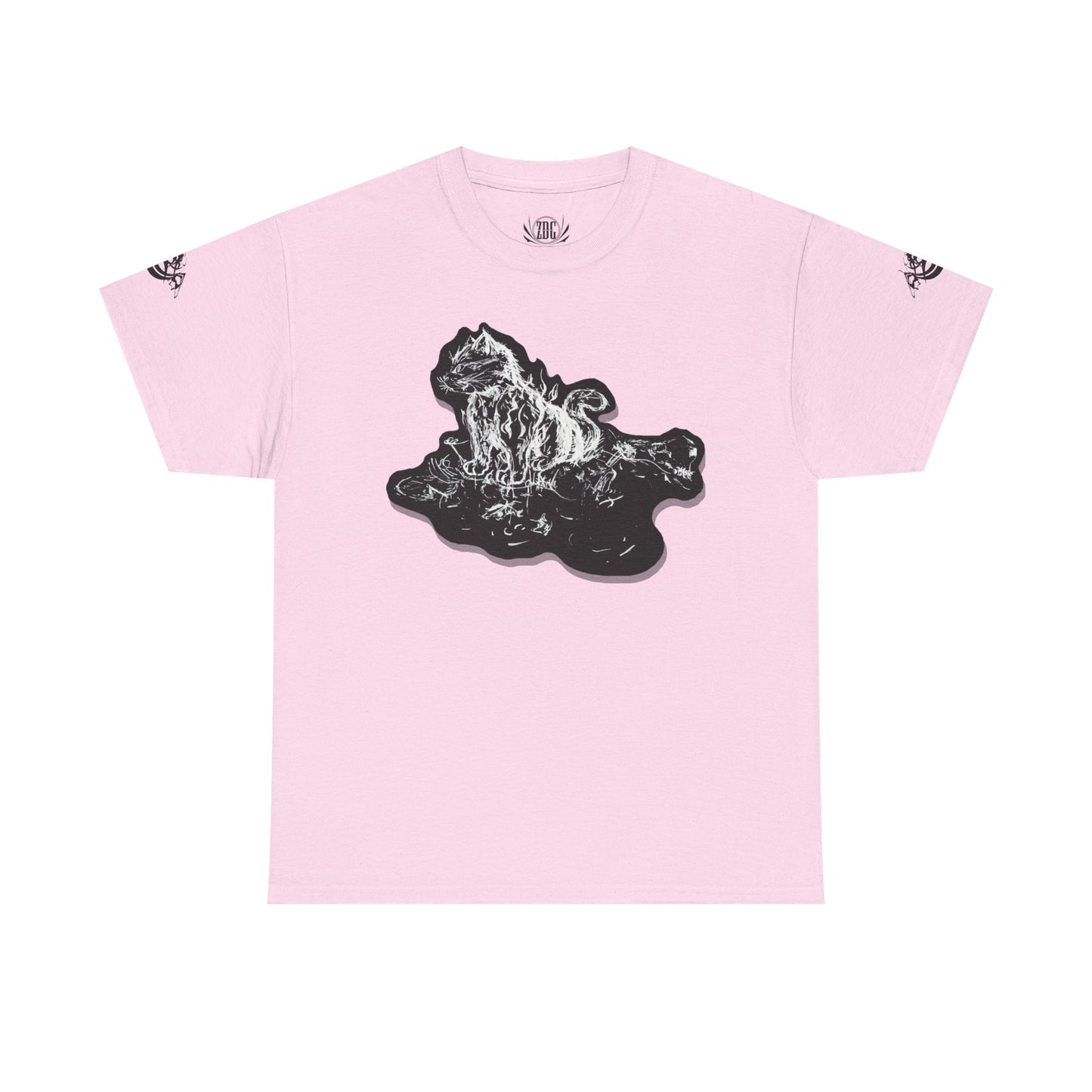 Flames Cat Abstract Tee