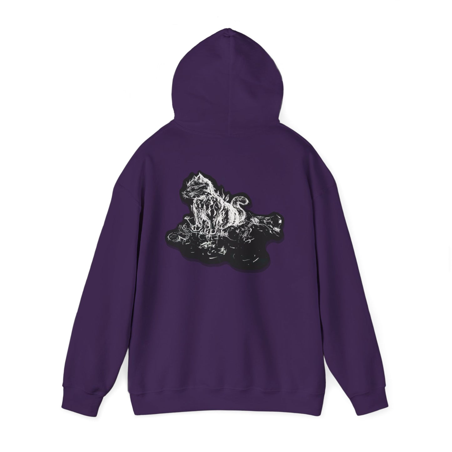 Flames Cat Hooded Sweatshirt
