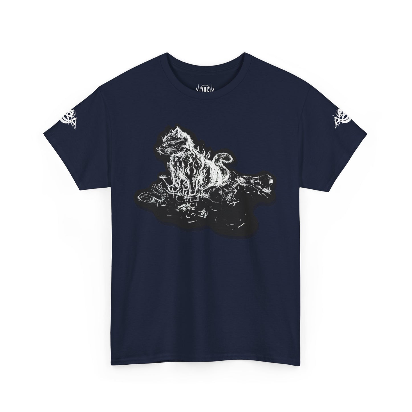 Flames Cat Abstract Tee