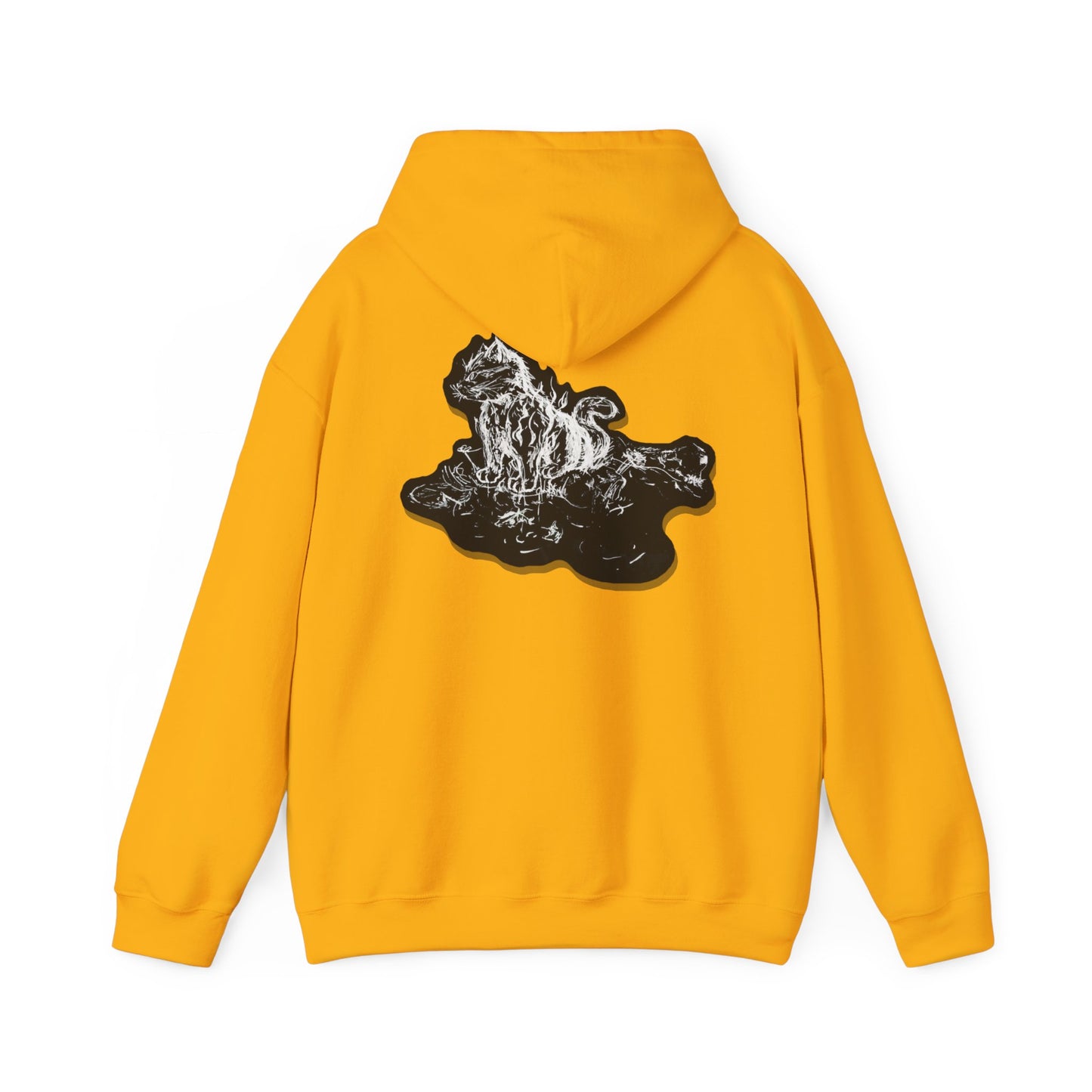 Flames Cat Hooded Sweatshirt