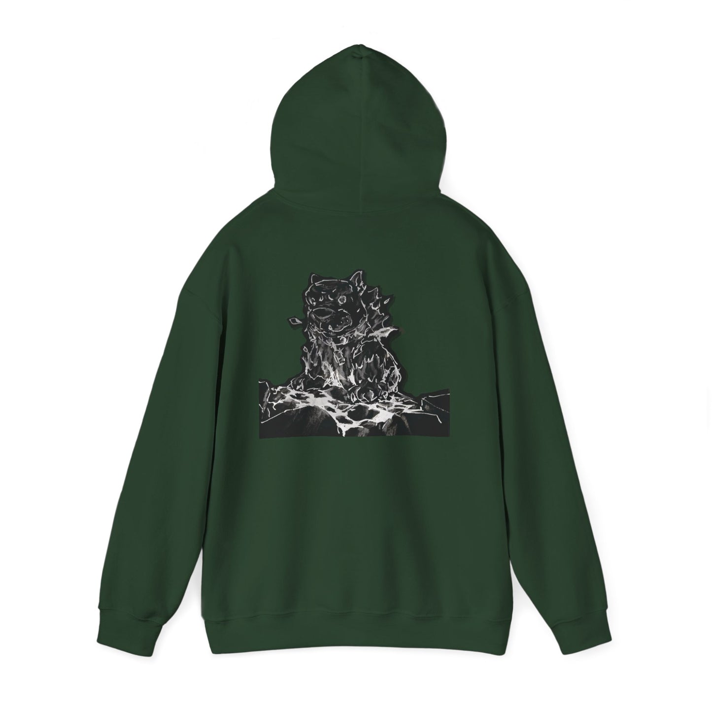 Flames Dog Hooded Sweatshirt