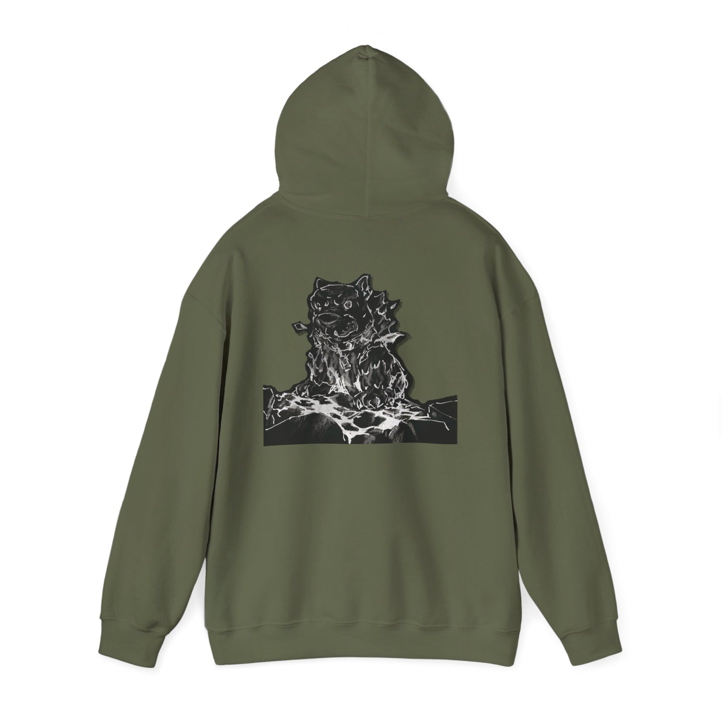 Flames Dog Hooded Sweatshirt