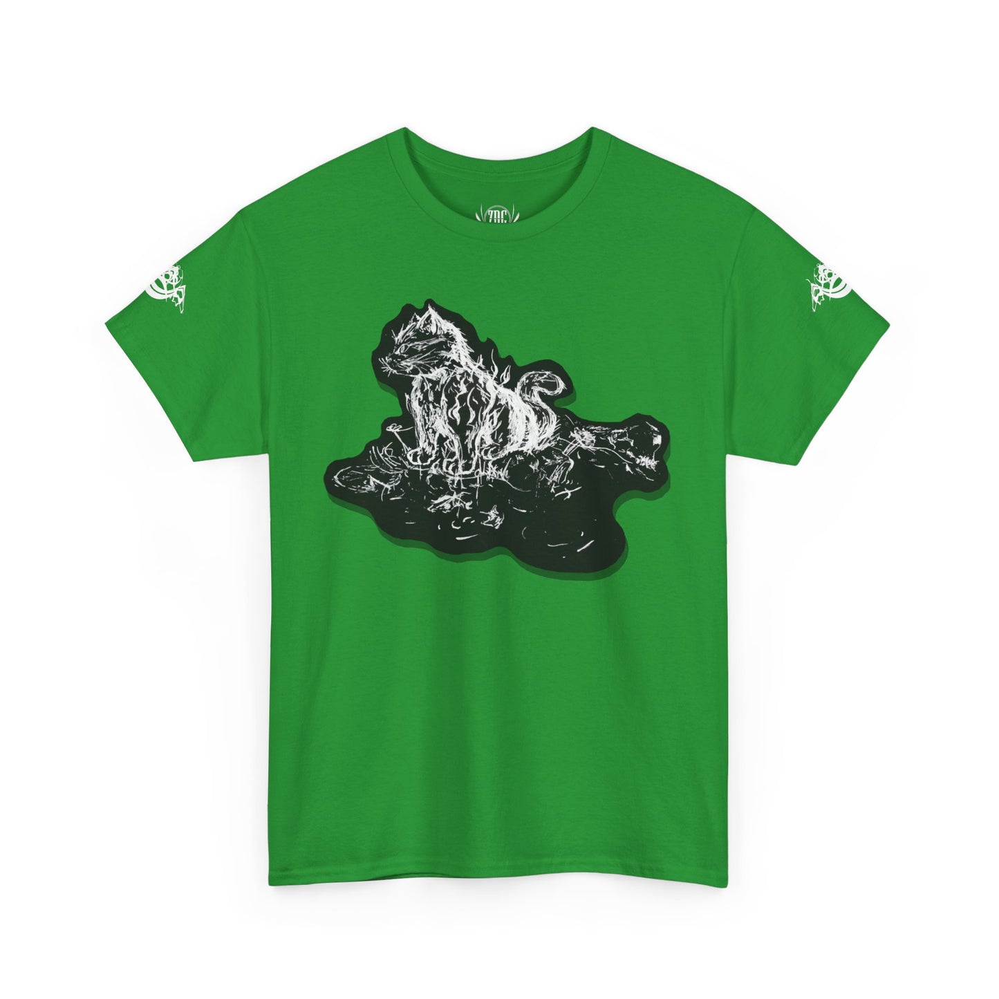 Flames Cat Abstract Tee