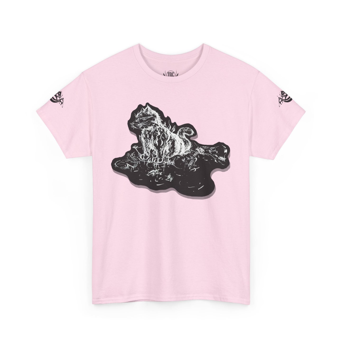 Flames Cat Abstract Tee