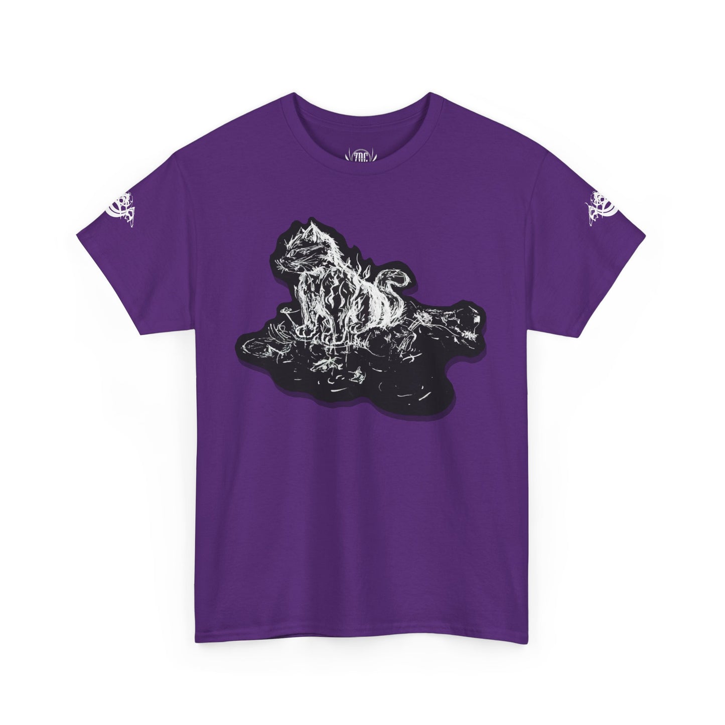 Flames Cat Abstract Tee