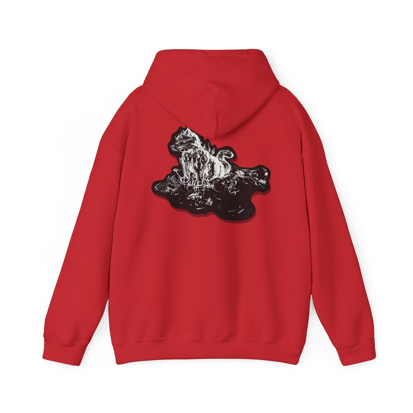 Flames Cat Hooded Sweatshirt