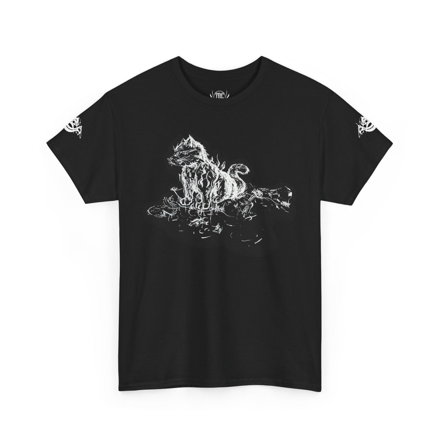 Flames Cat Abstract Tee