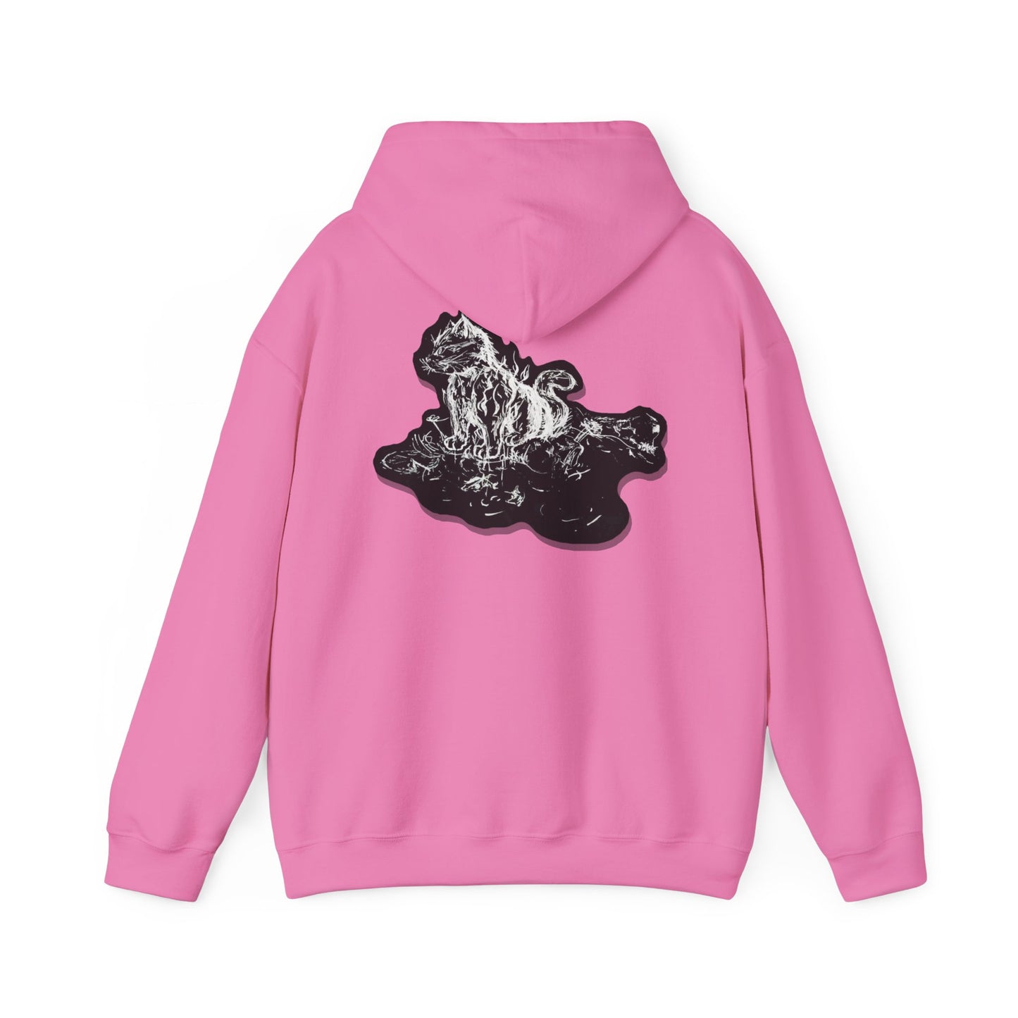 Flames Cat Hooded Sweatshirt