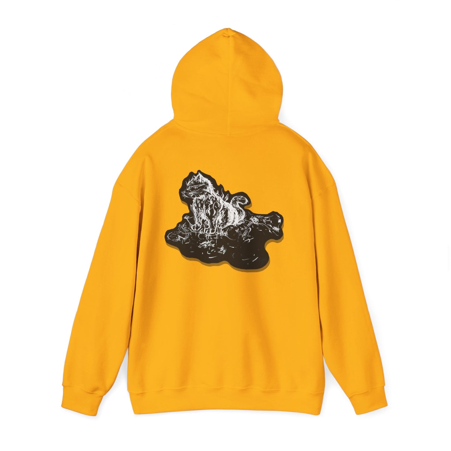 Flames Cat Hooded Sweatshirt