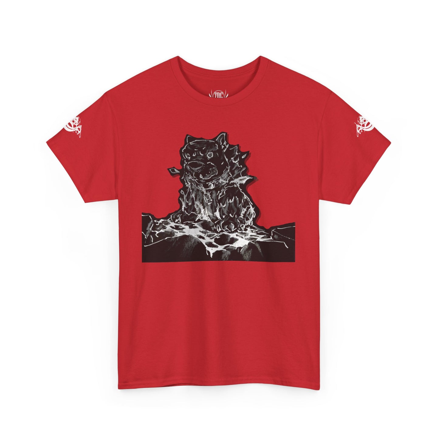 Flames Dog Abstract Tee