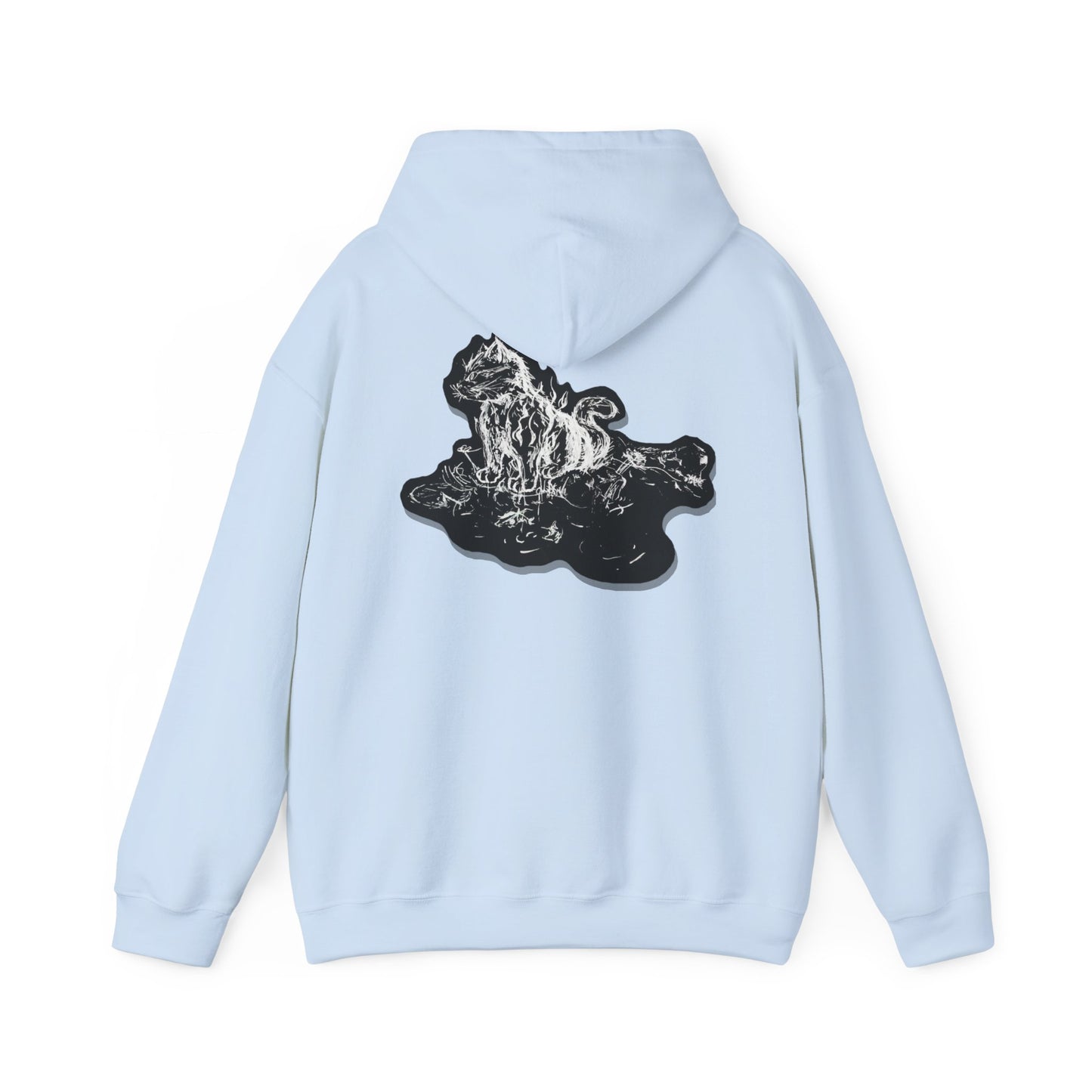 Flames Cat Hooded Sweatshirt