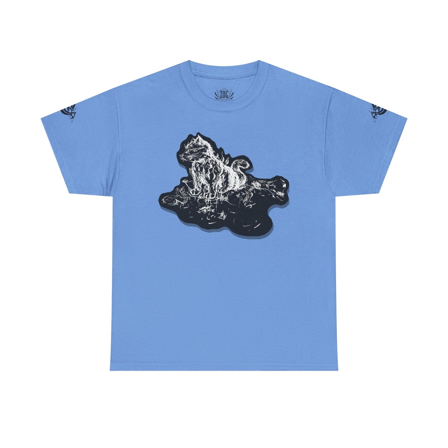 Flames Cat Abstract Tee