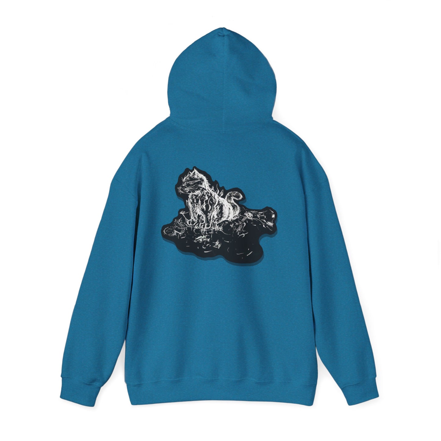 Flames Cat Hooded Sweatshirt