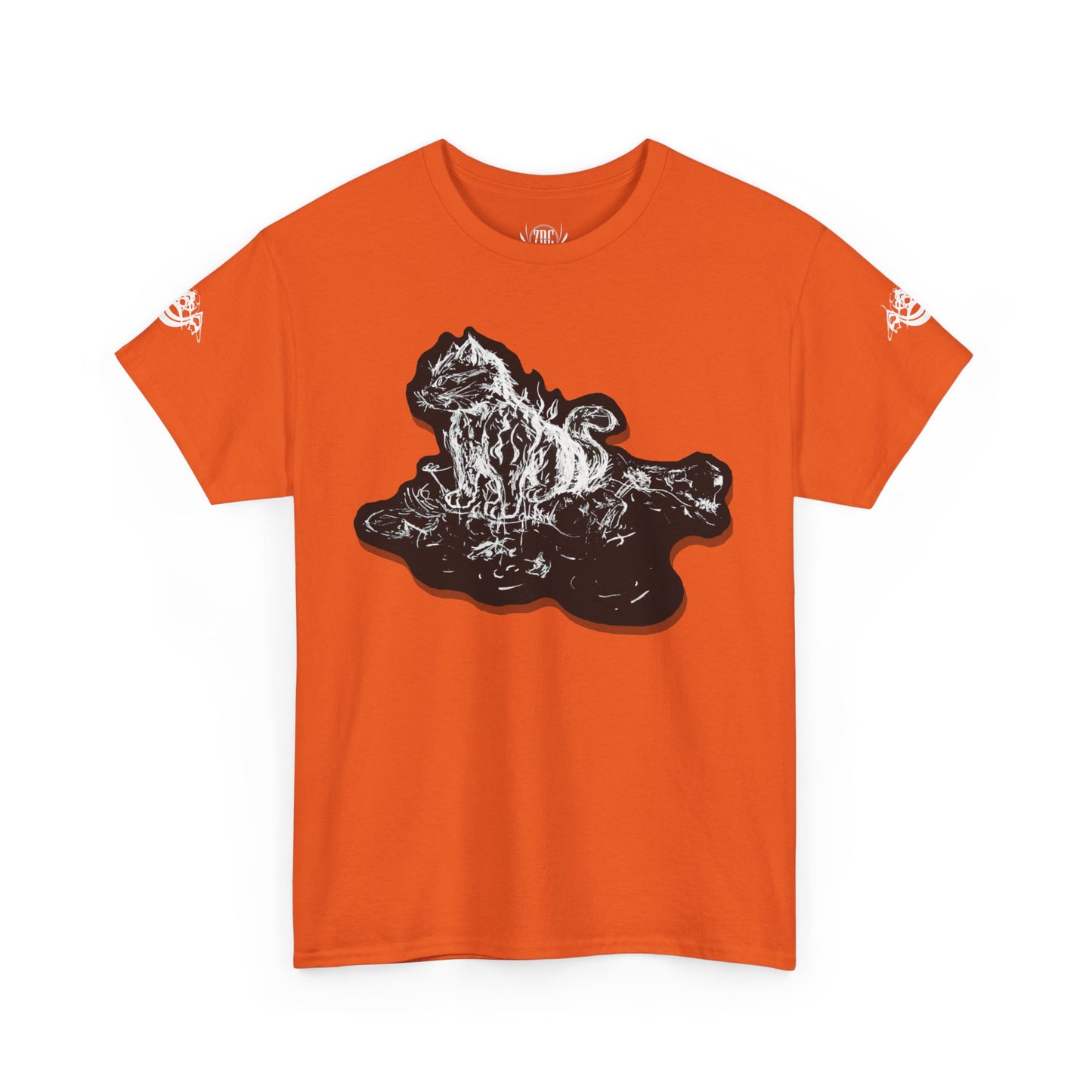 Flames Cat Abstract Tee