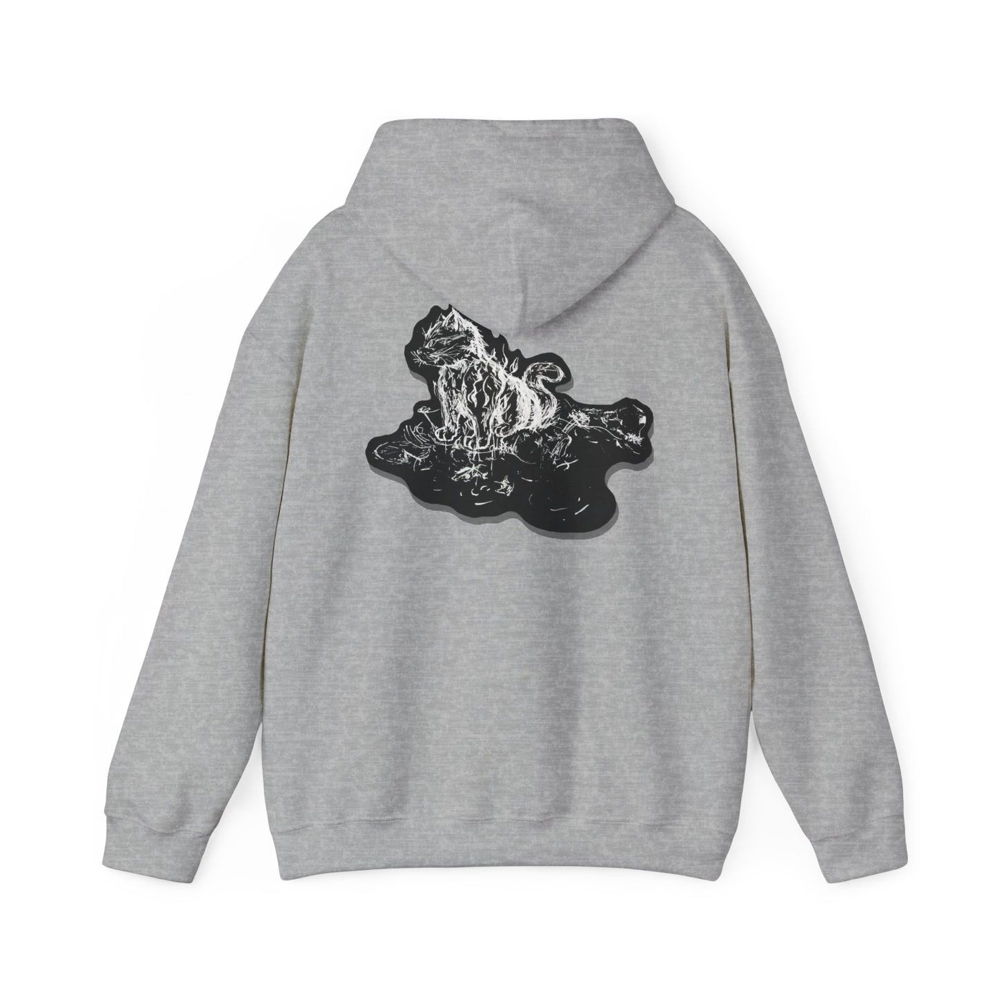 Flames Cat Hooded Sweatshirt