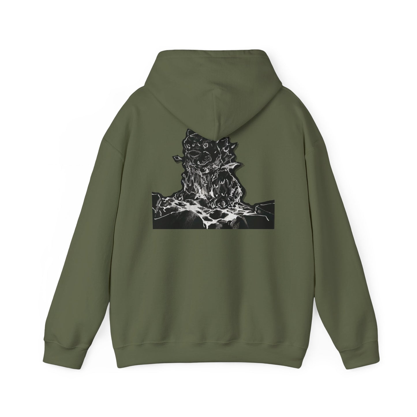 Flames Dog Hooded Sweatshirt
