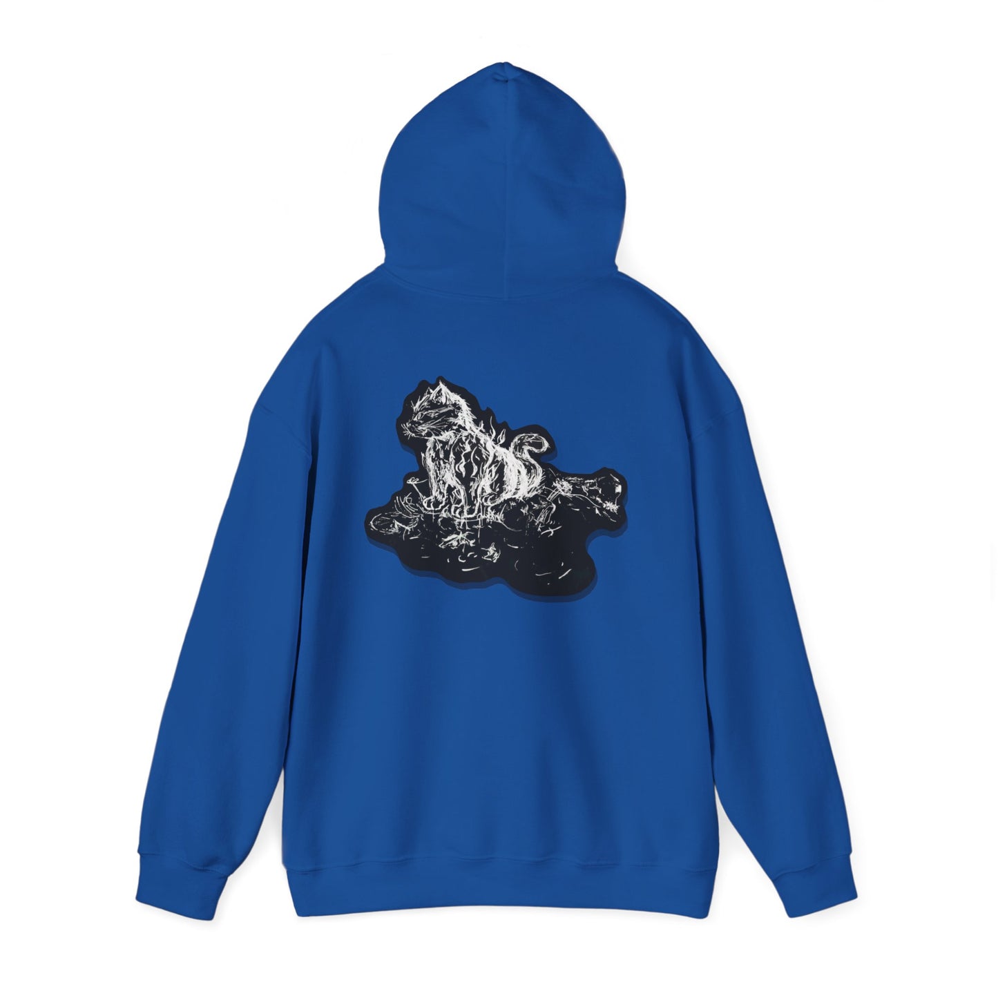 Flames Cat Hooded Sweatshirt