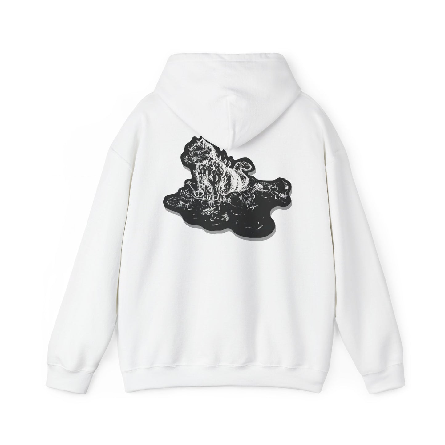 Flames Cat Hooded Sweatshirt