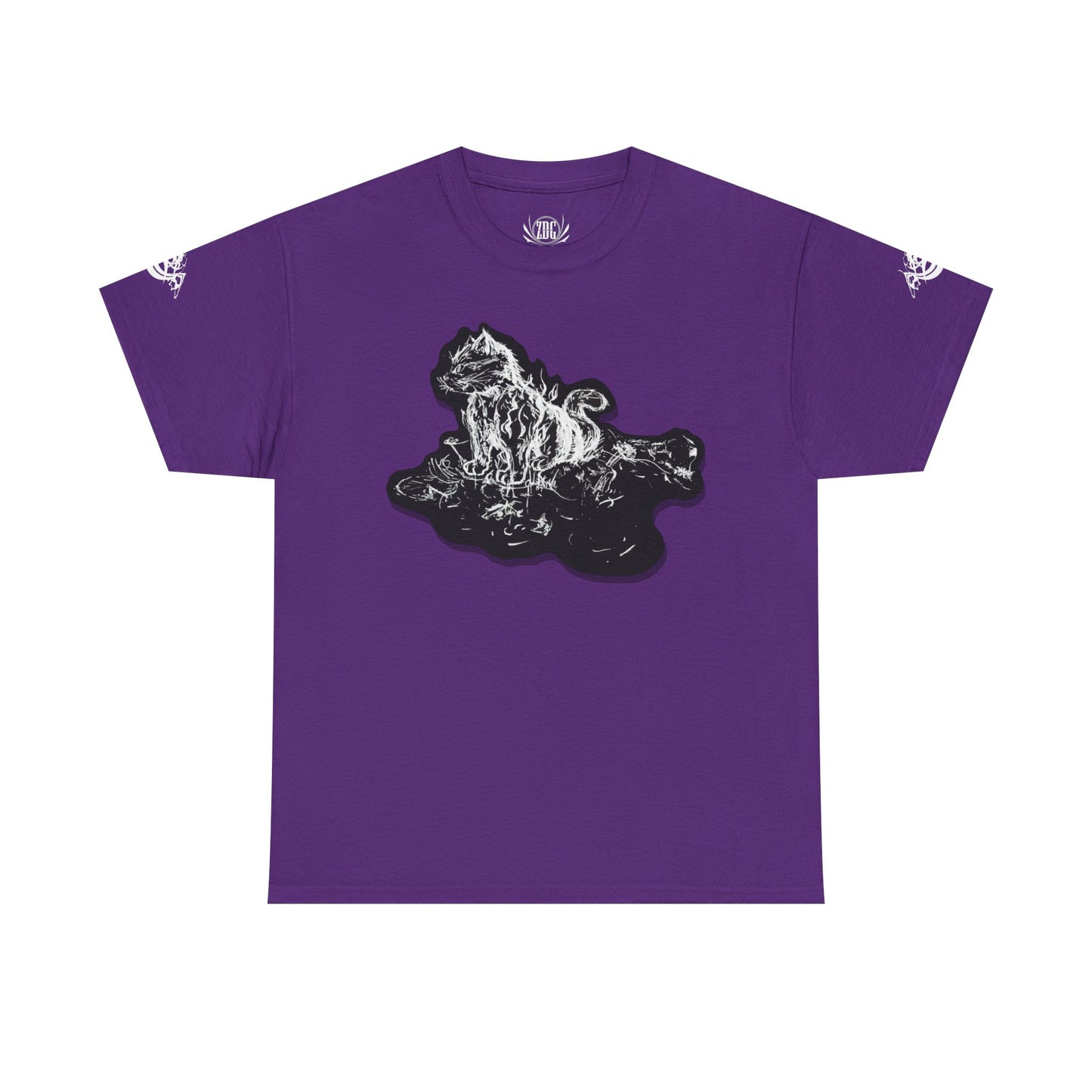 Flames Cat Abstract Tee