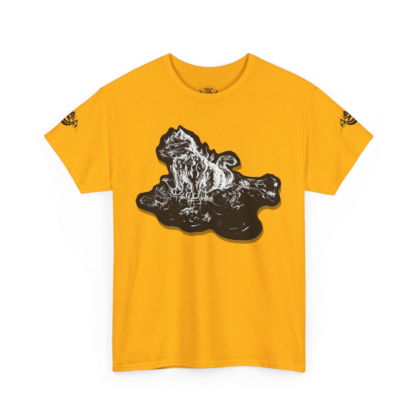 Flames Cat Abstract Tee