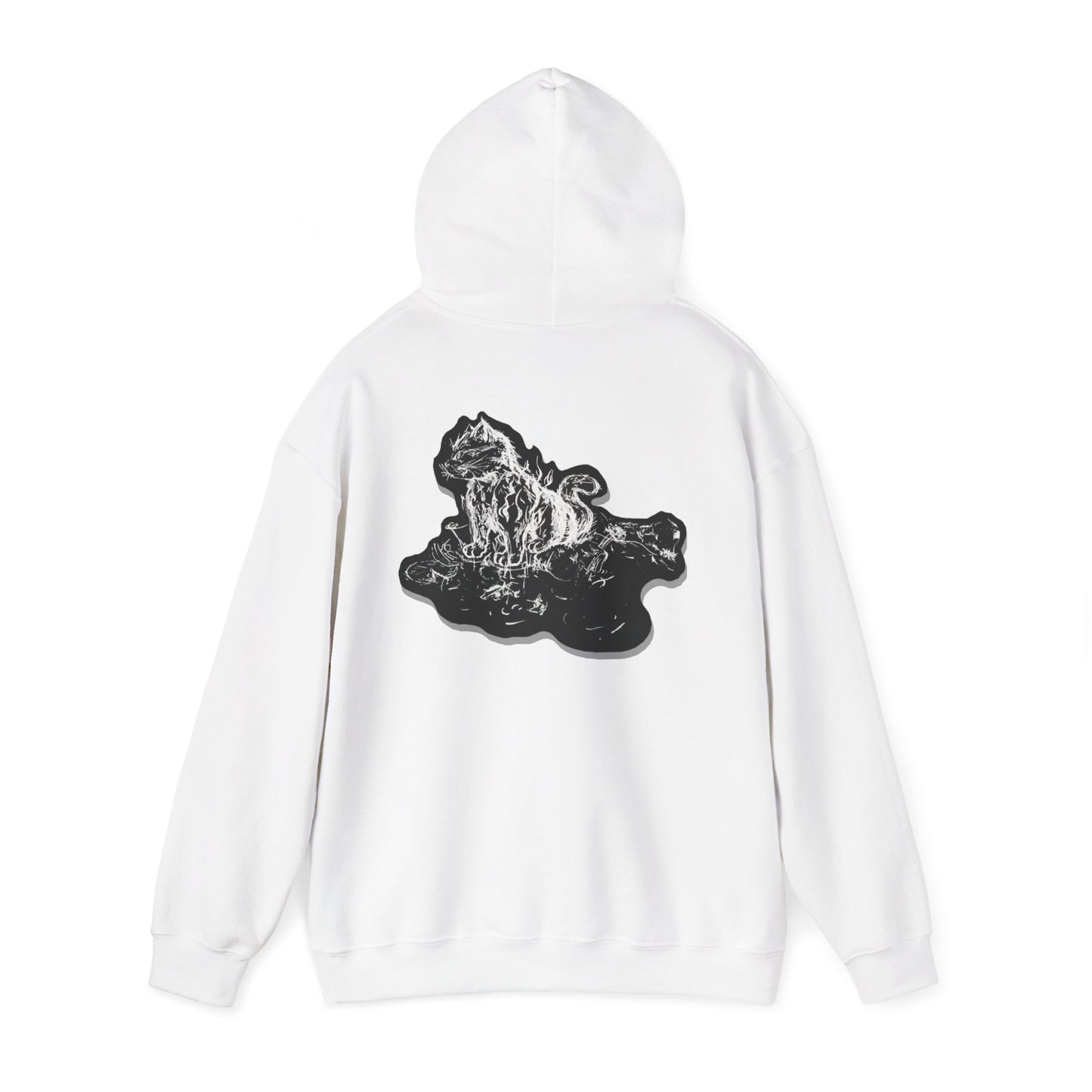 Flames Cat Hooded Sweatshirt