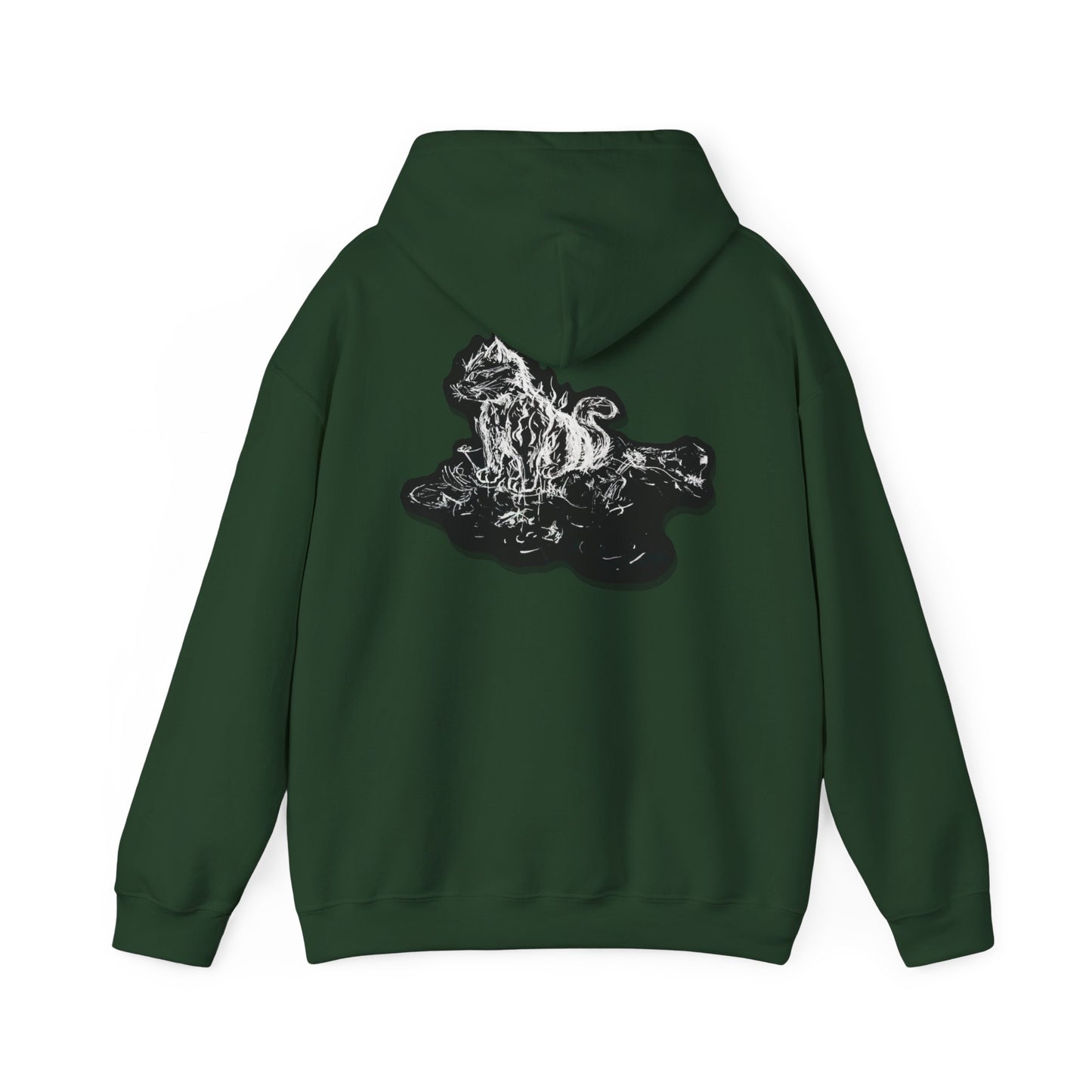 Flames Cat Hooded Sweatshirt