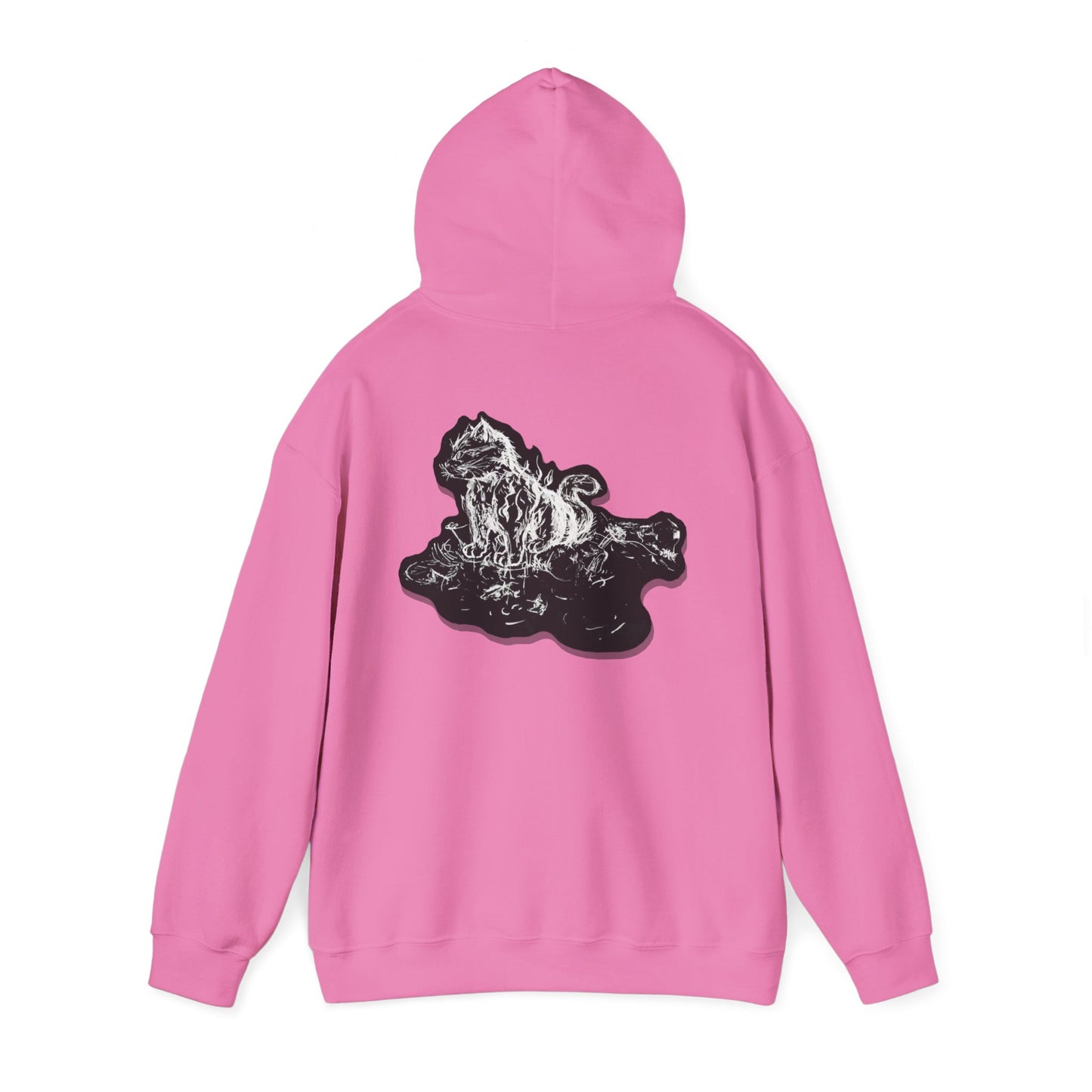 Flames Cat Hooded Sweatshirt