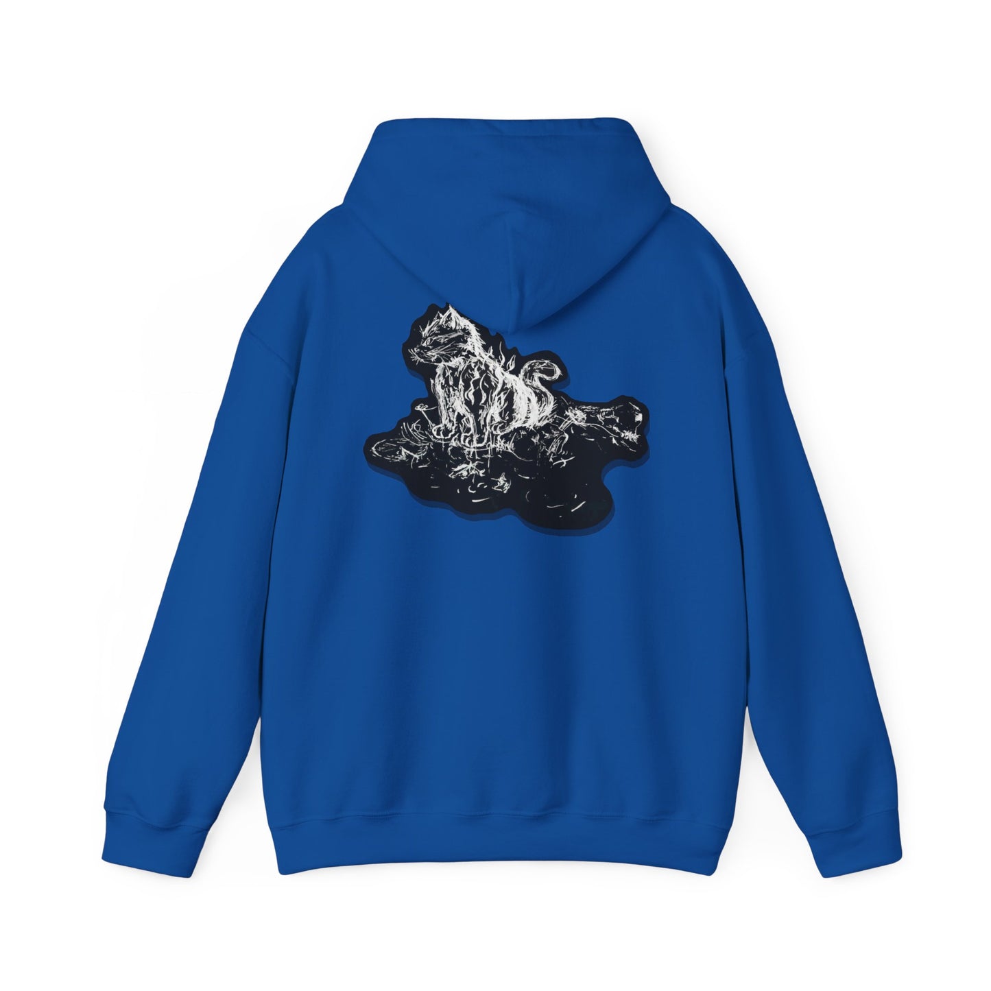 Flames Cat Hooded Sweatshirt