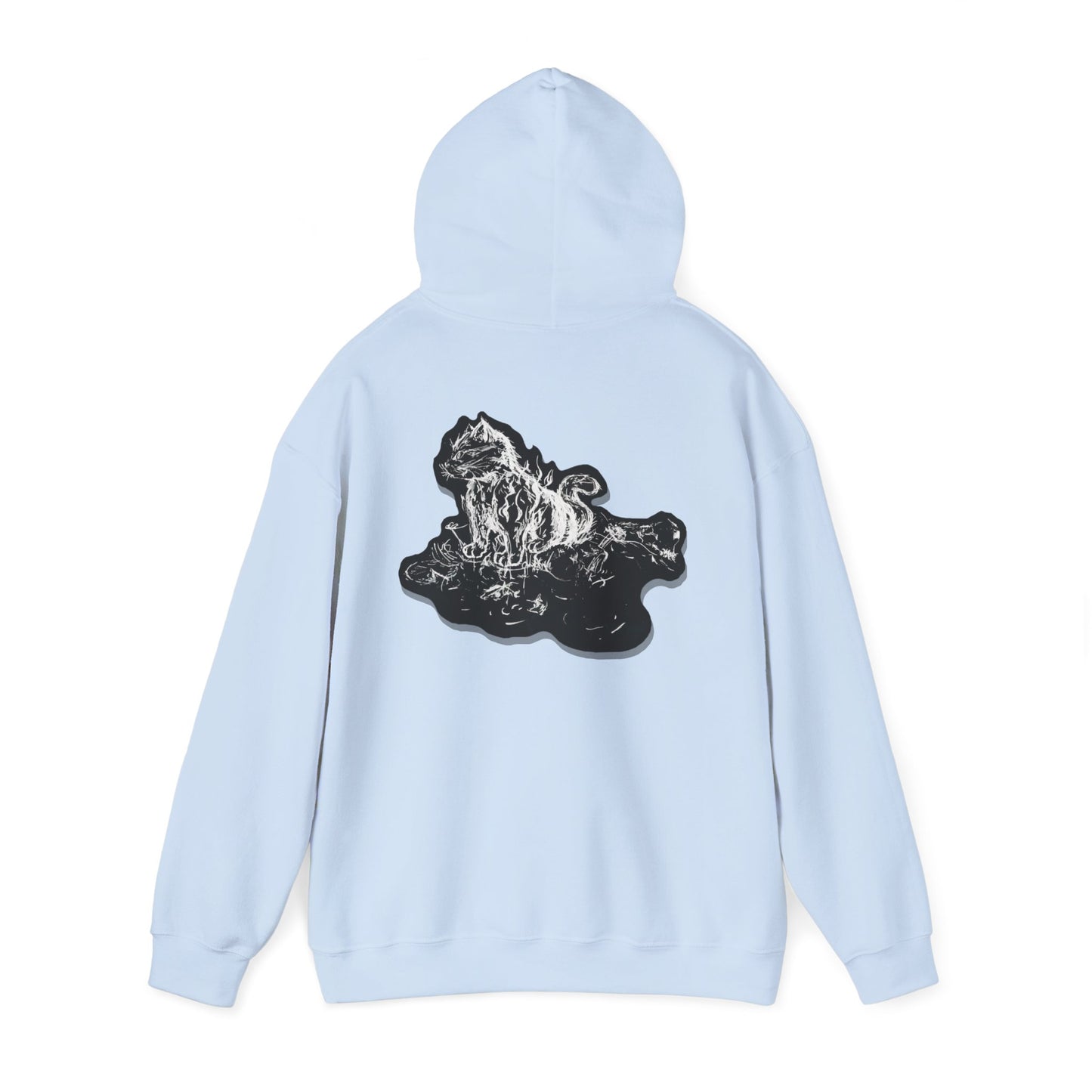 Flames Cat Hooded Sweatshirt