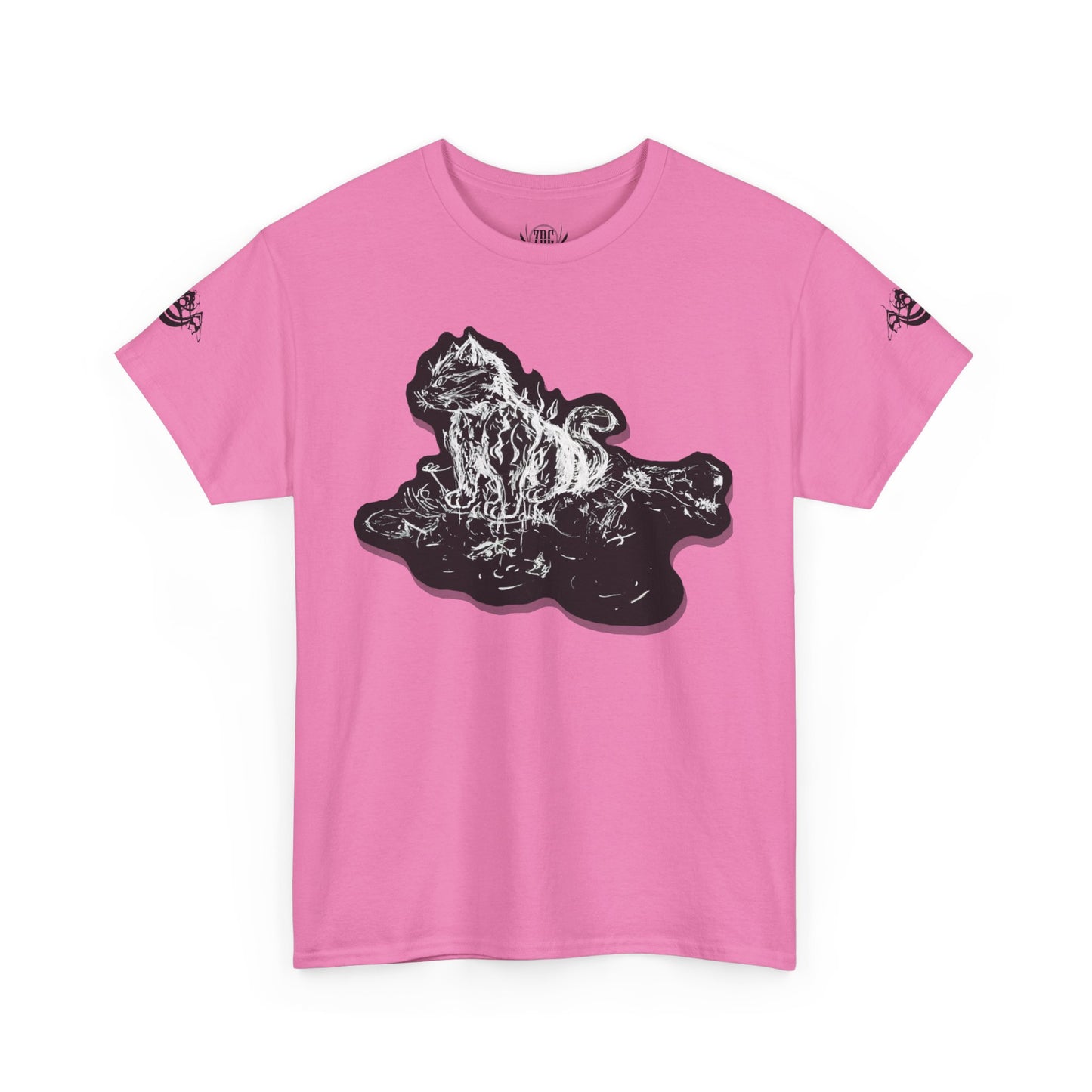 Flames Cat Abstract Tee