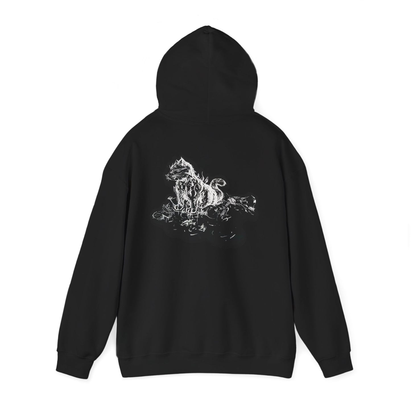 Flames Cat Hooded Sweatshirt