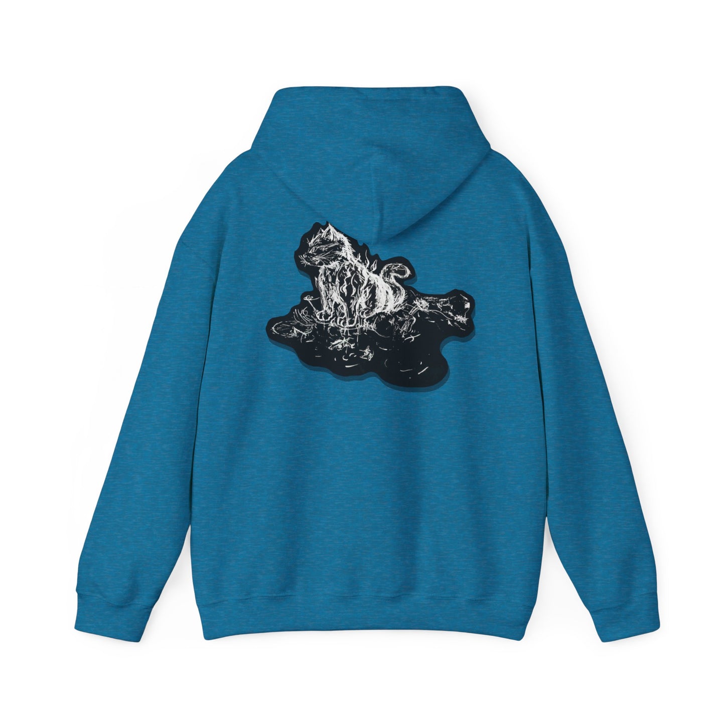 Flames Cat Hooded Sweatshirt