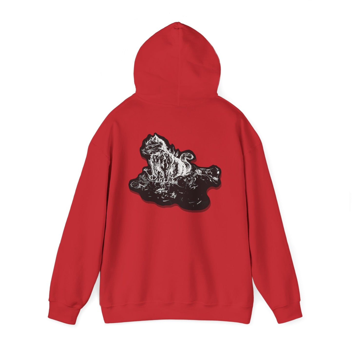 Flames Cat Hooded Sweatshirt