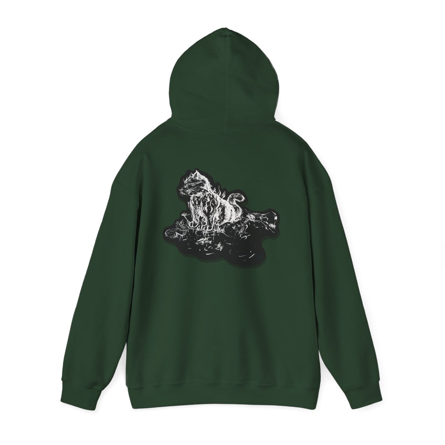 Flames Cat Hooded Sweatshirt