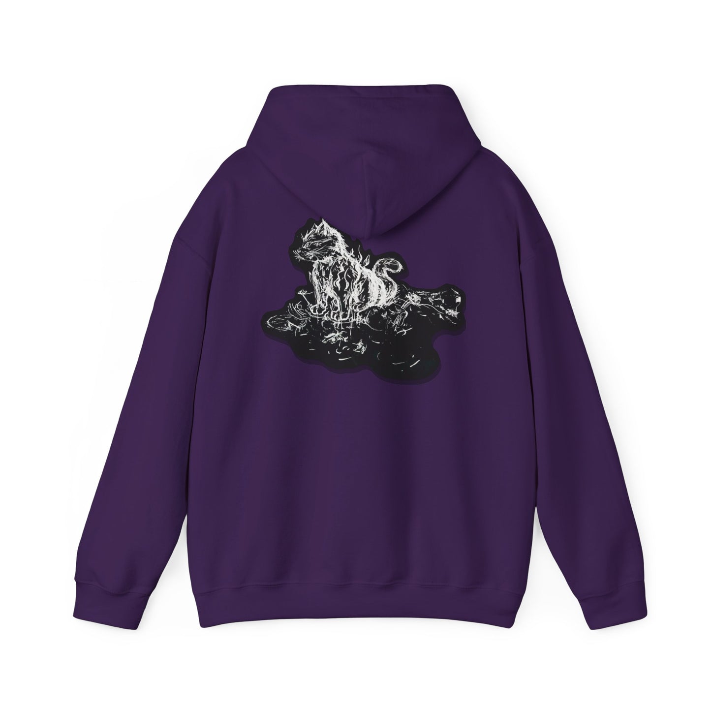 Flames Cat Hooded Sweatshirt