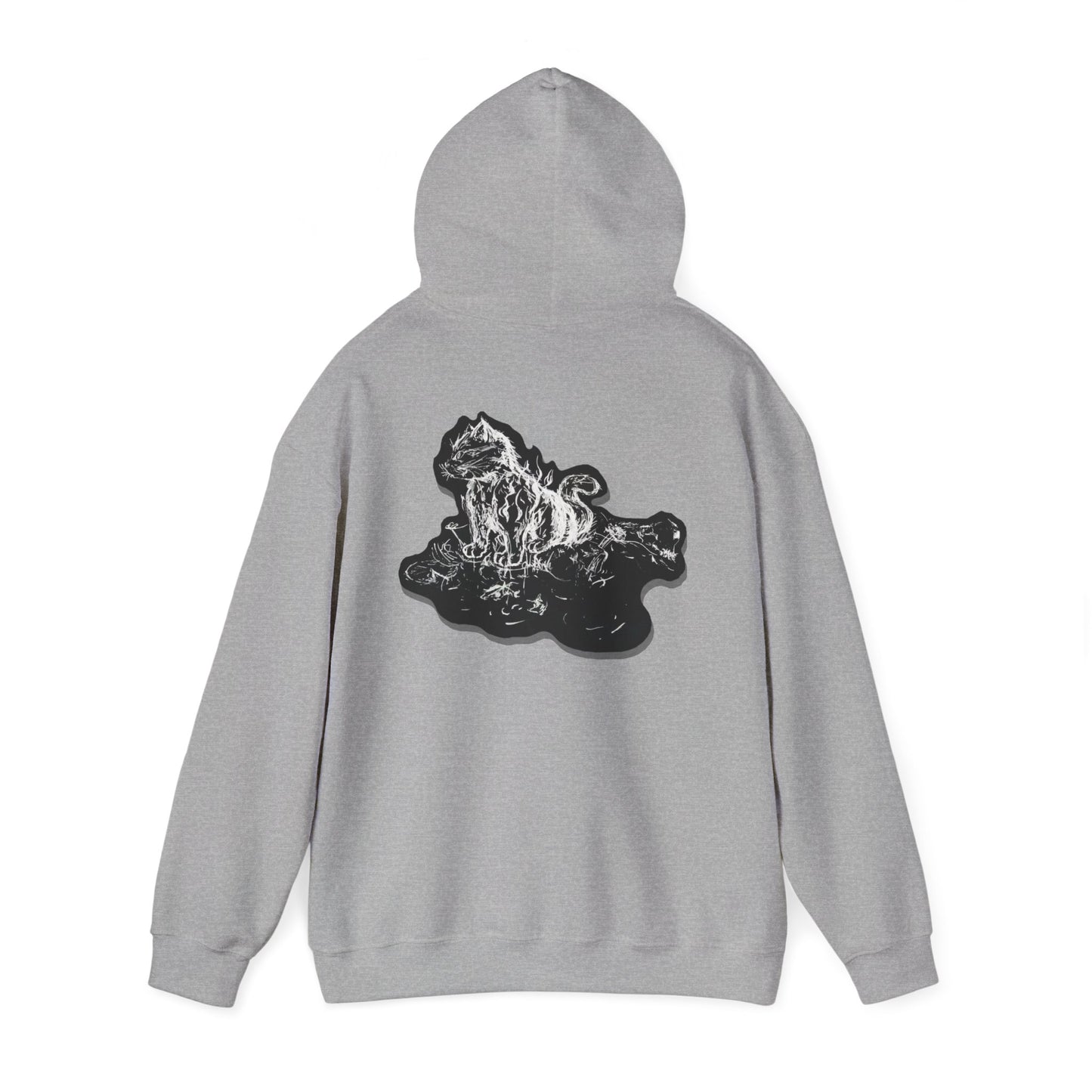 Flames Cat Hooded Sweatshirt