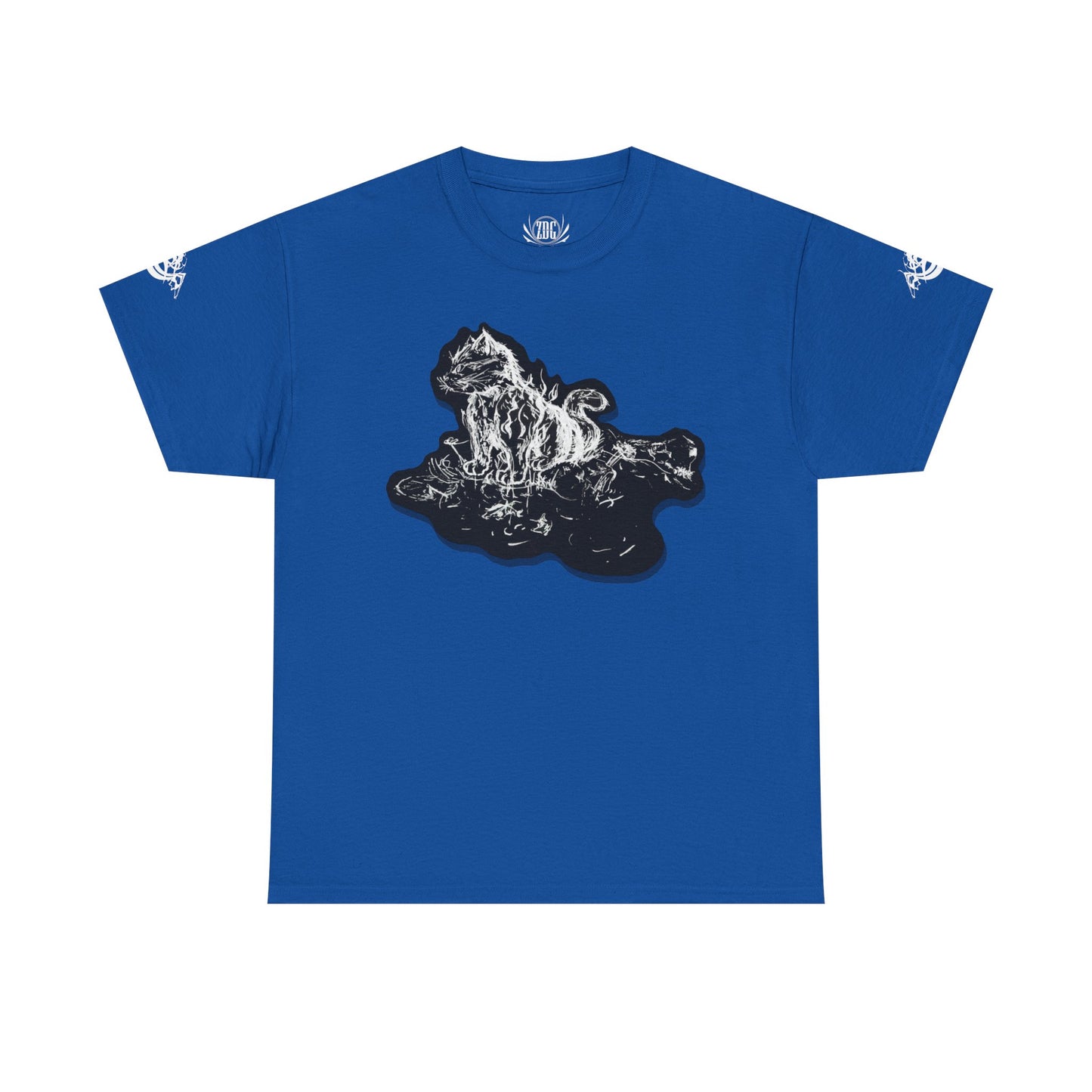 Flames Cat Abstract Tee