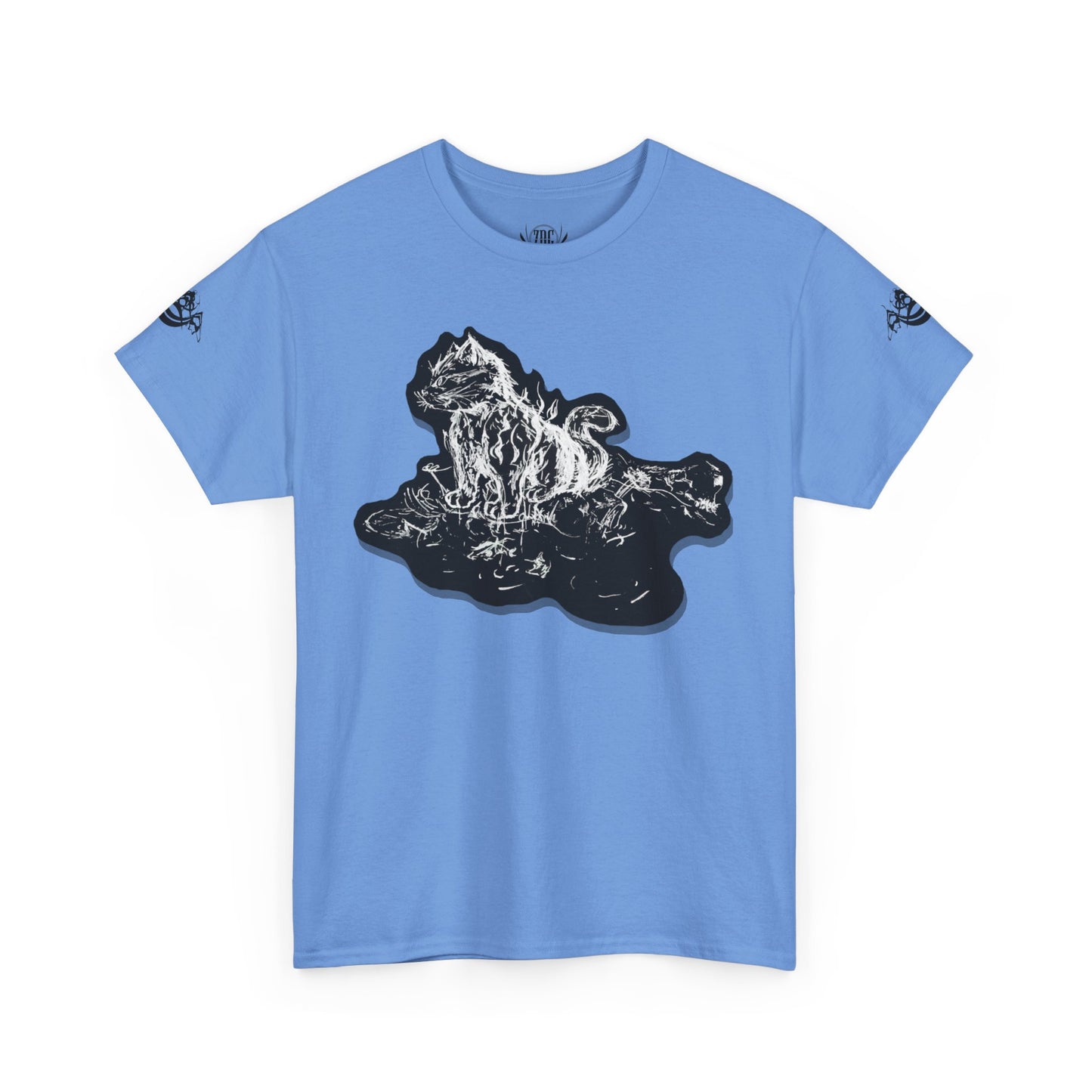 Flames Cat Abstract Tee