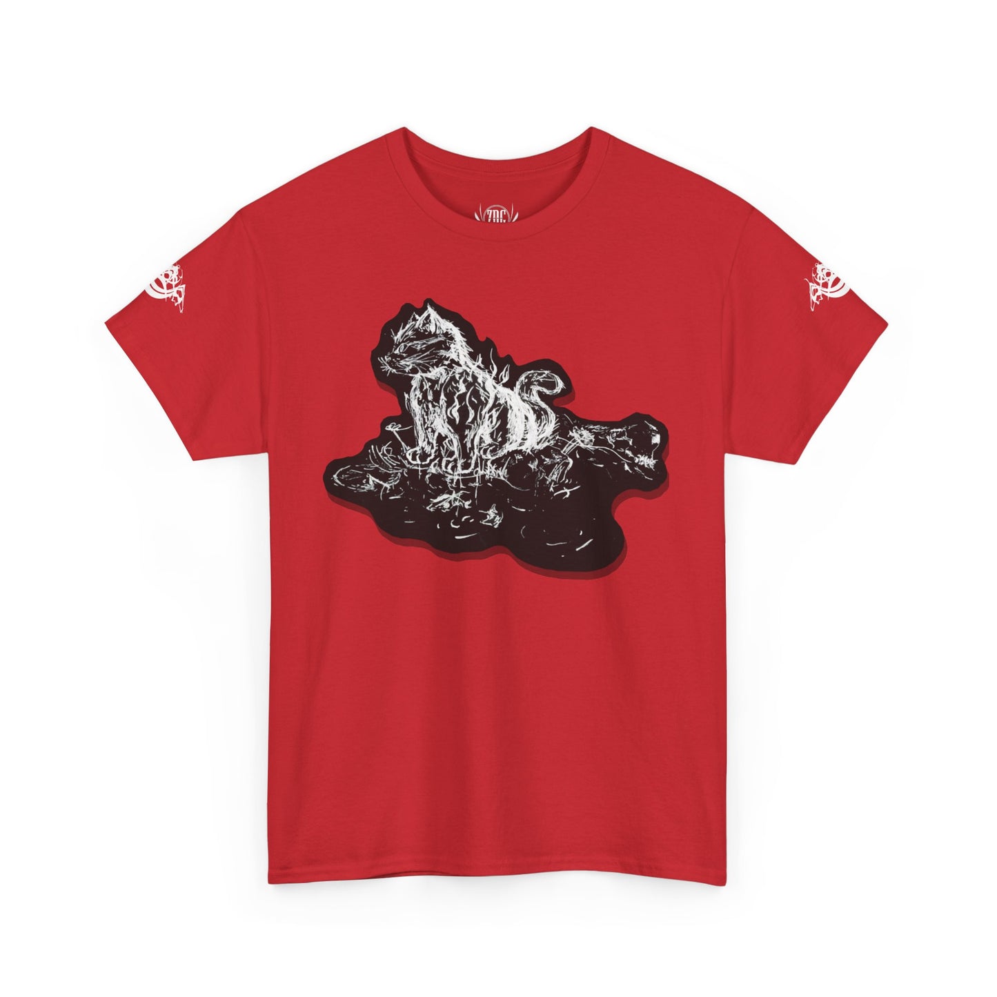 Flames Cat Abstract Tee