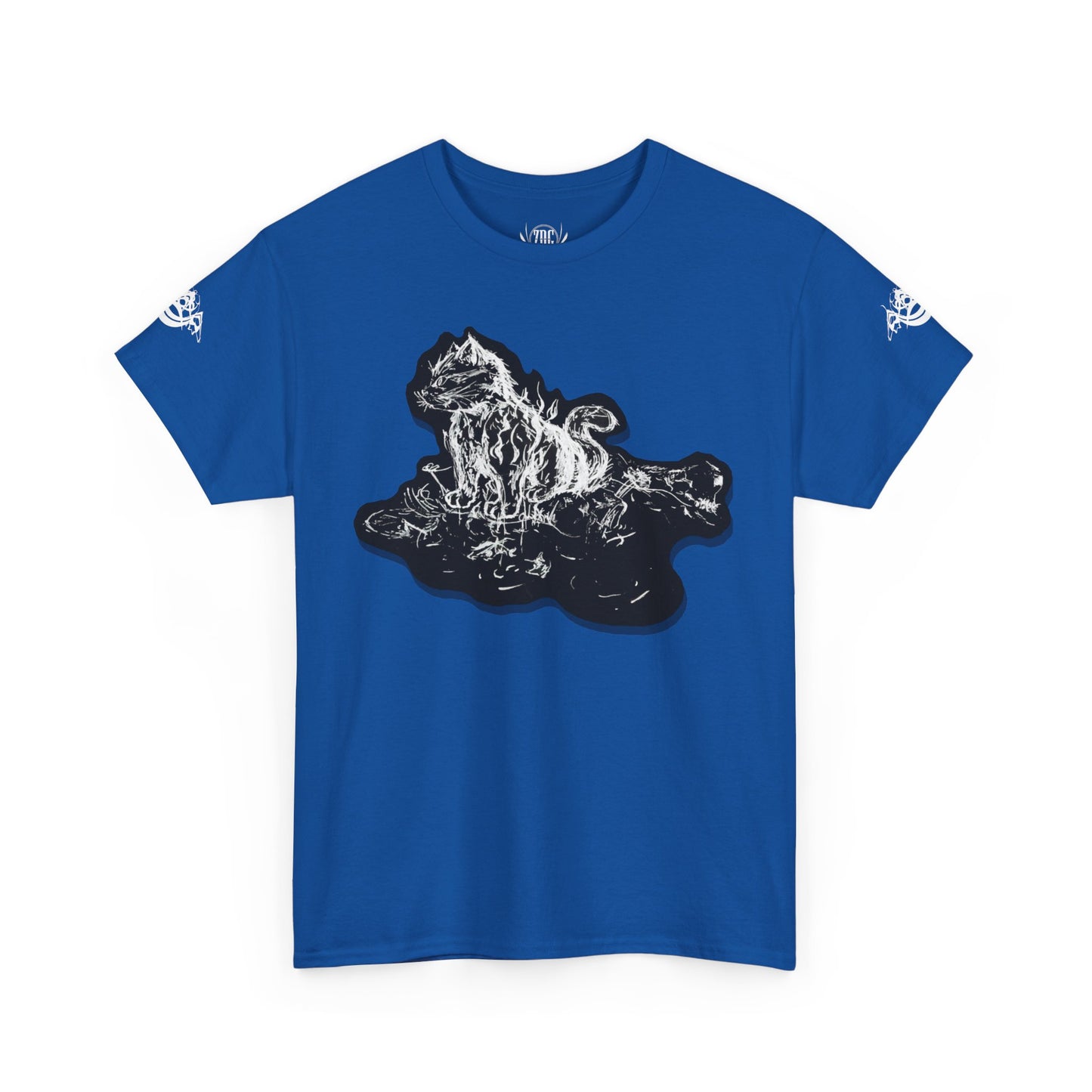 Flames Cat Abstract Tee