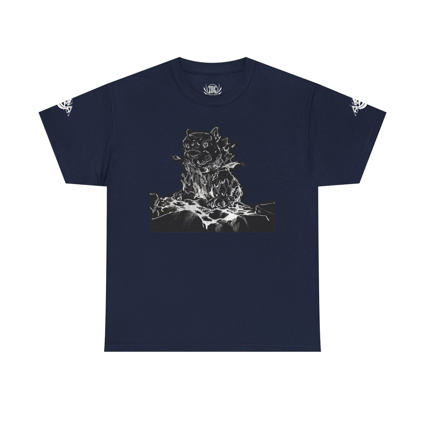 Flames Dog Abstract Tee