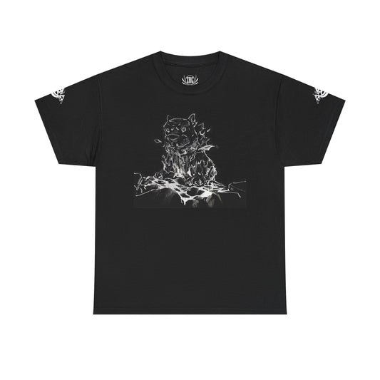 Flames Dog Abstract Tee